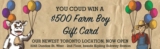 Win a $500 Farm Boy Gift Card from Wonderlist