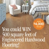 Win 500 square feet of Engineered Hardwood Flooring from Mullican Flooring valued at over $4,000