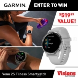 Win a Garmin Venu 2S Fitness Smartwatch valued at $519