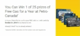 RBC and Petro Canada Contest: Win 1 of 25 prizes of Free Gas for a Year