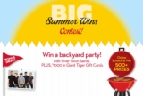 Giant Tiger Big Summer Wins Contest: Win a backyard party and more prizes at bigsummerwins.com