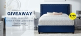 Leon’s Contest: Win a Chloe 3-Piece Upholstered Bed in Navy valued at $799