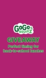 GoGo squeeZ Back to School Giveaway: Win 2 boxes of 12-count GoGo squeeZ