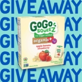 GoGo squeeZ Organic Givveaway: Win four free 4-pack boxes of GoGo squeeZ Organic