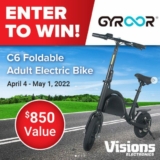 Win a Gyroor C6 Foldable Adult Electric Bike valued at $850