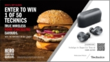 Hero Certified Burgers Survey Contest: Win 1 of 50 Technics True Wireless Earbuds and more at giftsilence.com