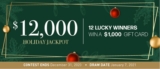 Linen Chest Holiday Jackpot Contest 2020: Win 1 of 12 $1,000 gift cards
