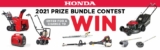 Honda Contest 2021: Win a Power Equipment Prize Bundle valued at $7,602 at pe.hondacontest.com