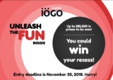 iOGO Unleash the Fun Inside Contest 2018: Win activities and more at concoursiogo.ca