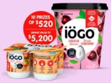 iÖGO Proudly Canadian Breakfast Contest: Win 1 year of free yogurt at iogo-contest.com