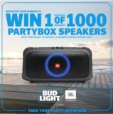 Bud Light JBL Promotion: Enter your PIN code and win 1 of 1000 Partybox Speakers at budlight.ca
