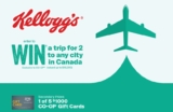CO-OP Kelloggs Contest: Win a trip to any city in Canada and more at kelloggs.cooppromotions.com