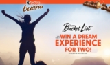 Kinder Bueno Bucket List Contest: Enter your PIN and win a Dream Experience at buenobucketlist.ca