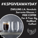 Kitchen Stuff Plus Giveaway: Win coffee for a year at HotBlack Coffee and 8 Sorrento glasses from ZWILLING