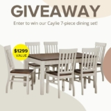 Leon’s Giveaway: Win the classic Caylie 7-Piece Dining Set valued at $1299