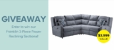 Leon’s Giveaway: Win a Franklin 3-Piece Power Reclining Sectional valued at $3,999
