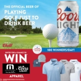 Coors Light Travis Mathew Apparel Contest: Enter your PIN and win Polo Shirts or hats at coorslightxtravismathewapparel.ca