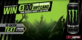 Monster Energy Contest: Win $100 Live Nation gift cards