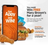 Mary Brown’s Get Appy Contest: Win free Mary Brown’s chicken for a year and more