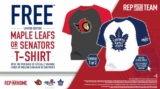 Molson Maple Leafs or Senators t-shirt Promotion: Enter your PIN and win free t-shirts at molson.ca/tshirt
