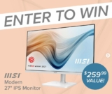 Visions Electronics Contest: Win an MSI 27″ 1080p IPS Modern Display Monitor