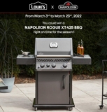 Lowes and Rona Get Grilling with Napoleon Contest: Win 1 of 5 Napoleon Rogue XT 425 barbecues