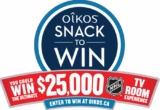 Oikos Snack to Win Contest 2021: Win a $25,000 NHL TV Room Experience at Oikos.ca/snacktowin