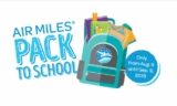 Air Miles Pack to School Contest: Win 1 of 4 vacations valued at up to $5,000