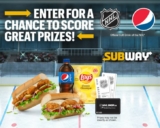 Subway Pepsi NHL Contest 2021: Enter the PIN code from your scratch card and win at pepsiscore2win.ca