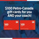 Petro-Canada Coaches Week Contest: Win 1 of 20 pairs of $100 Petro-Canada gift cards for you and your coach