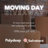 Polysleep Moving Day Giveaway: Win a new Aura mattress + 2 pillows and more