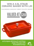 Canadian Turkey Contest: Win a Staub ceramic baker valued at $200