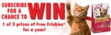 Purina Friskies Contest: Win 1 of 2 prizes of free Friskies for a year at purina.ca/win-friskies