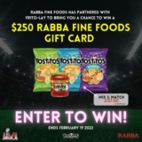 Rabba and Frito-Lay Contest: Win a $250 Rabba Fine Foods Gift Card