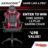 Win an AKRacing Core Series LX Plus Gaming Chair from Visions Electronics