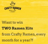 Win 2 Ramen Kits from Crafty Ramen every month for a year