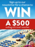 Redtag Newsletter Contest: Win a $500 travel voucher at redtag.ca/win500
