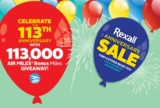 Rexall 113 Anniversary Contest. Win 1 of 10 Grand Prizes of 10,000 Air Miles and more