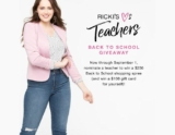 Ricki’s Back to School Contest: Win a $100 gift card for you and a $250 gift card for your teacher