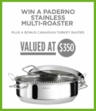 Canadian Turkey Contest: Win a Paderno Multi-Roaster valued at $350