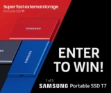 Win 1 of 5 Samsung Semiconductor T7 500GB Portable SSDs from Memory Express