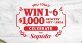 Saputo Happy Holidays Contest. Win one of six $1000 gift cards at saputohappyholidays.com