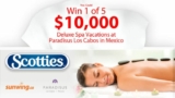 Win with Scotties Contest: Win 1 of 5 $10,000 vacations at Paradisus Los Cabos in Mexico