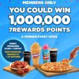 7-Eleven 7 Rewards 1 Million Points Contest: Win 1,000,000 7Rewards Points every week