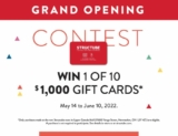 Structube Contest: Win 1 of 10 $1,000 gift cards