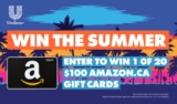 Unilever Win the Summer Contest: Win 1 of 20 $100 Amazon.ca gift cards