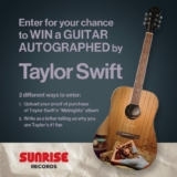 Sunrise Contest: Win a guitar signed by Taylor Swift