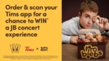 Tim Hortons Timbiebs Promotion: Win a trip to see Justin Bieber in concert and more