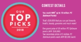 Shoppers Drug Mart Top Picks 2018 Contest: Win up to 10 million PC Optimum Points ($10,000)