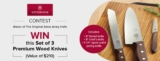 Linen Chest Victorinox Contest: Win a set of 3 Premium Victorinox Wood Knifes